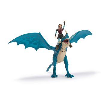 Pack 2 Figurines Dragon et Viking Dreamworks Dragons Movie 25 cm Modèle aléatoire