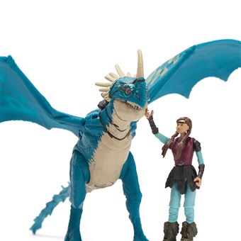 Pack 2 Figurines Dragon et Viking Dreamworks Dragons Movie 25 cm Modèle aléatoire