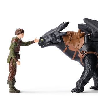 Pack 2 Figurines Dragon et Viking Dreamworks Dragons Movie 25 cm Modèle aléatoire