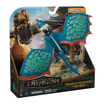 Pack 2 Figurines Dragon et Viking Dreamworks Dragons Movie 25 cm Modèle aléatoire