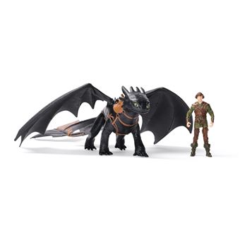 Pack 2 Figurines Dragon et Viking Dreamworks Dragons Movie 25 cm Modèle aléatoire