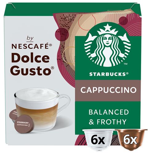 Pack de 12 capsules Dolce Gusto Starbucks Nescafé Cappuccino | fnac.ch