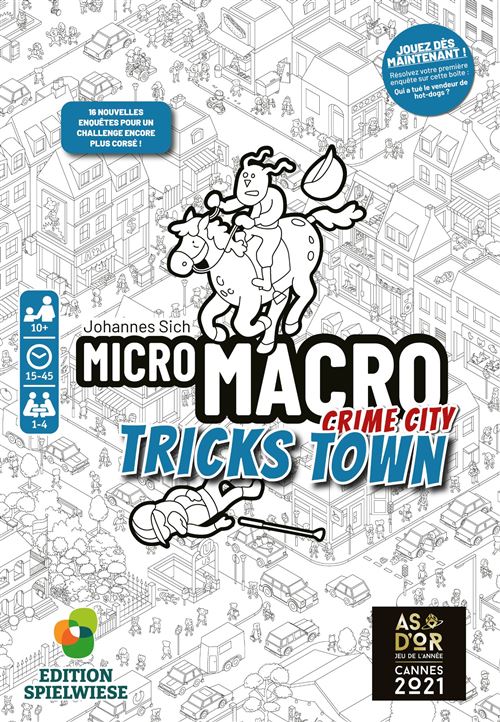 Boite de Jeu d’ambiance Spielwise Micro Macro Crime City Tricks Town