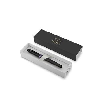 Parker IM Vibrant Rings Noir Violet Roller F