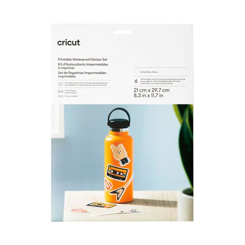 Kit d autocollants imperméables Cricut à imprimer Blanc