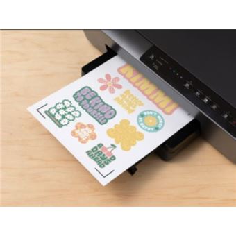 Nikduo Vinyle Imprimable A4 Blanc Cassé Mat – 30 Feuilles Autocollantes Imperméables Pour Imprimante Jet D'Encre & Cricut Maker