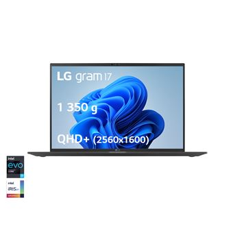 PC Portable LG gram 17Z90Q-G.AA78F 17" Intel Core i7 16 Go RAM 1 To SSD Noir