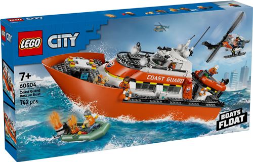 LEGO® City 60504 Le bateau de sauvetage et ’hélicoptère des garde côtes