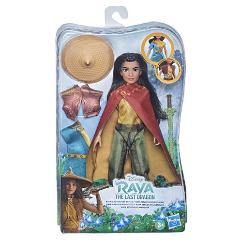 Poupée Disney Princesses Raya avec ses tenues d'aventurières
