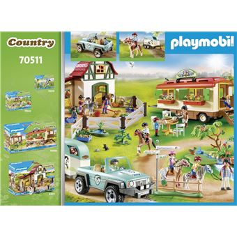 Playmobil Country 70511 Voiture avec remorque pour poney