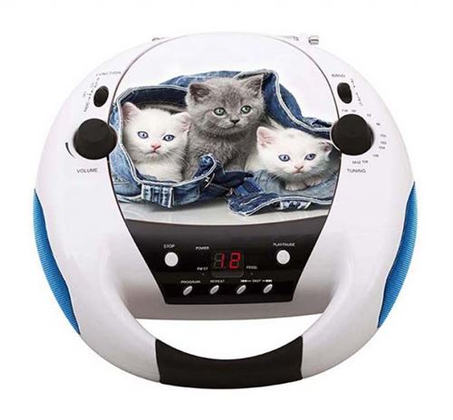 Lecteur Radio CD Portable BigBen My Little Cats