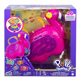 Coffret univers miniature Polly Pocket Flamant Surprises Rose - 1