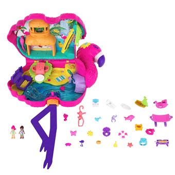 Coffret univers miniature Polly Pocket Flamant Surprises Rose