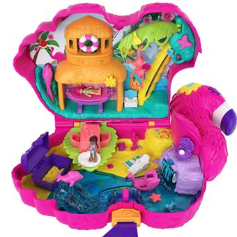Polly Pocket Coffret Univers Le Château de Sable avec 2 mini-figurines