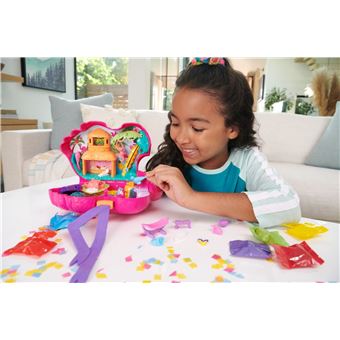 Coffret univers miniature Polly Pocket Flamant Surprises Rose