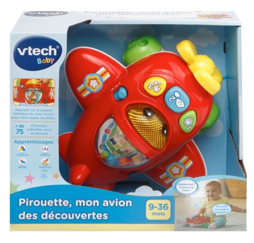 Véhicule interactif Pirouette mon avion des découvertes Vtech Baby