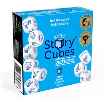 Jeu de pions Rory's Story Cubes 02 Actions Bleu Asmodée