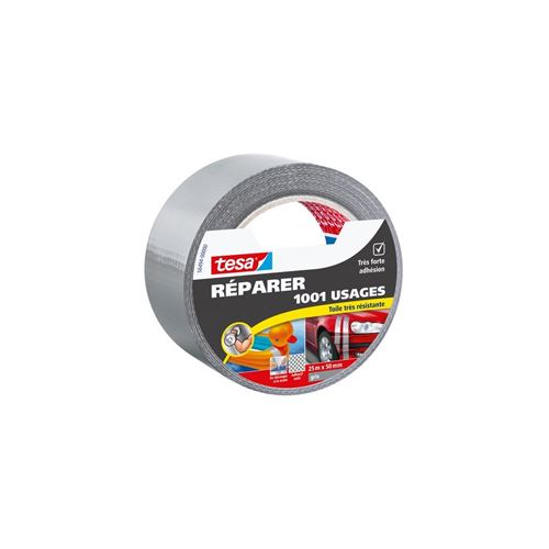 Sign - Rouleau Toile Adhesive Plastifiee Multi Usage 25Mx50Mm Gris
