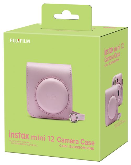 Berfea Étui De Protection Transparent Pour Appareil Photo Fujifilm Instax Mini 12, Mini 11, Mini 8, Mini 8+, Mini 9, Avec Bandoulière Réglable, Transparent + Fleur Séchée, Moderne