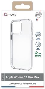 Coque souple Muvit For France iPhone 14 Pro max Transparent