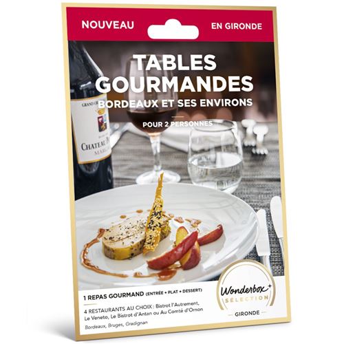 Coffret cadeau Wonderbox Tables gourmandes Bordeaux et ses environs