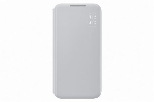 Etui Folio Smart LED View pour Samsung Galaxy S22 Gris clair