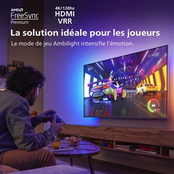 TV LED Philips Ambilight 86PUS8807/12 217 cm 4K UHD Android TV Argent clair 2022