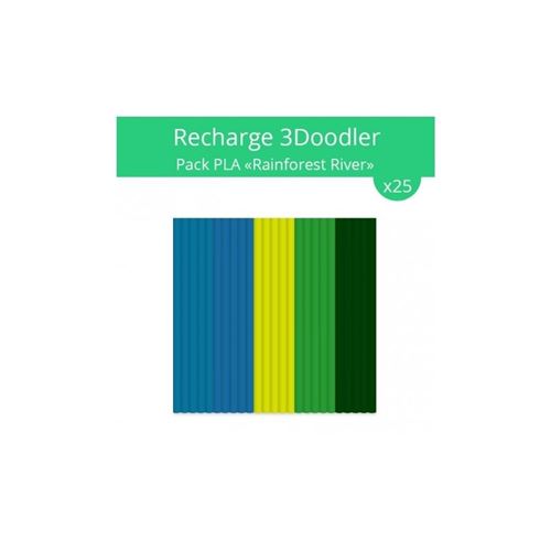 Pack recharge 3doodler avec 25 bâtons de plastiques Multicolore