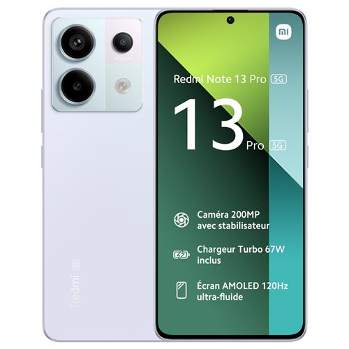 Smartphone Xiaomi Redmi Note 13 Pro 5G 6.67" Double SIM 256 Go Violet