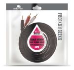 Câble stéréo Freaks And Geeks Jack 3.5 mm Mâle vers 2 RCA Mâle Noir 3 m