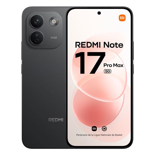 Smartphone Xiaomi Redmi Note 17 Pro Max 6,83" 5G Double nano SIM 256 Go Noir