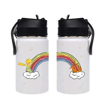 GOURDE AVEC PAILLE - 350ML - COLLECTION LE PETIT PRINCE ENFANTS - ARC EN CIEL