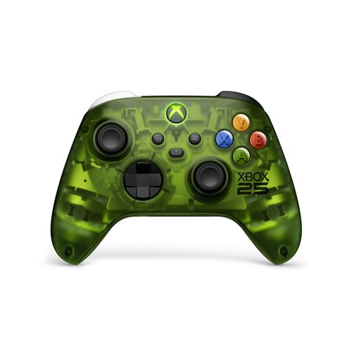 Manette sans fil Xbox X25 Edition spéciale Vert OG Translucide pour Xbox Series X|S Xbox One PC TV et appareils mobiles