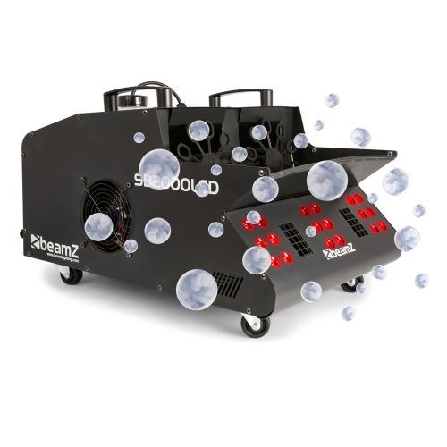 BeamZ SB2000LED - Machine à fumée et à bulles, 2000W, 18x LED RGB, réservoir 1,35, mode DMX