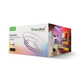 Ruban LED Nanoleaf Essentials Lightstrip Matter Kit de démarrage 2 Mètres 30 W