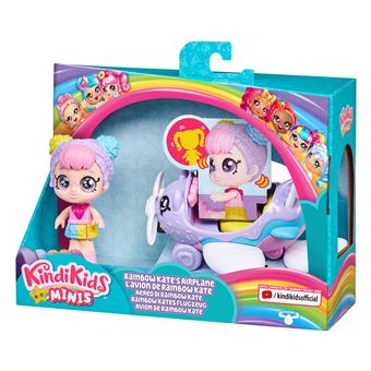 Set Kindi Kids l'avion et 1 mini poupée 9 cm