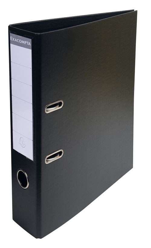 EXACOMPTA Classeur &agrave; Levier A4 PVC Dos 70mm Noir