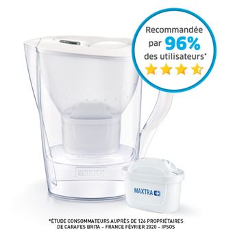 Carafe Brita Marella 3 mois Blanche + Bouteille Filtrante Blanc Graphite 3 mois