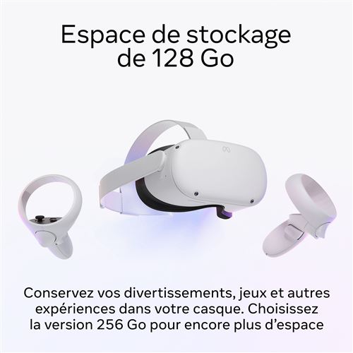 Casque de réalité virtuelle Meta Quest 2 128 Go Blanc - Casque