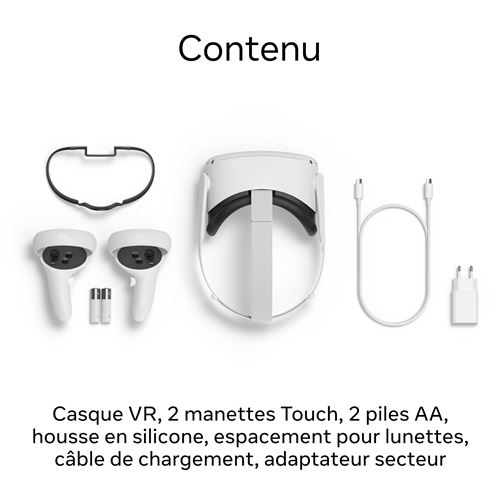 Meta Quest 2 - Virtual Reality-System - USB-C - Virtual-Reality