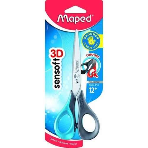 Ciseaux Et Cutter Maped Bl Sensoft 16Cm Gaucher