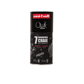 Pot 7 marqueurs Uniball Chalk