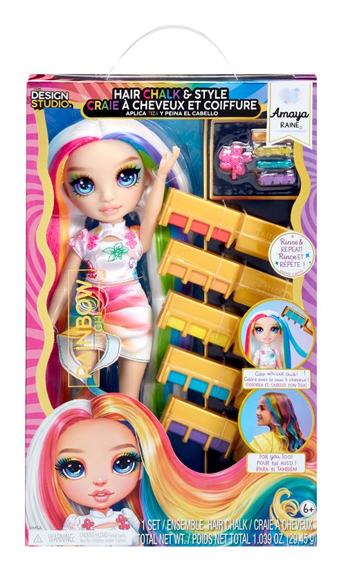 Rainbow High Multicolore Poupée Studio Craies & Coiffures Amaya