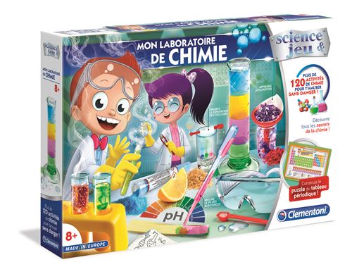 Super Scheikunde Clementoni - 110 Expériences Scientifiques - Laboratoire De Chimie Et Physique - Jeu éducatif Dès 8 Ans - Version Française Super Scheikunde Clementoni - 110 Expériences Scientifiques - Laboratoire De Chimie Et Physique - Jeu éducatif Dès 8 Ans - Version Française