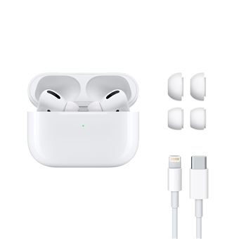 Apple AirPods Pro Blanc avec boîtier de charge MagSafe Ecouteurs sans fil True Wireless à réduction du bruit