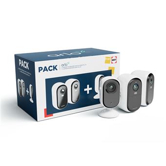 Pack Fnac 2 Caméras extérieur et intérieur Arlo Essential VMC3250 + VMC3060 Blanc - 1