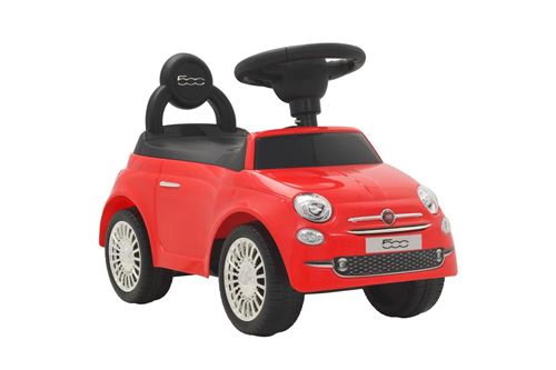 vidaXL Voiture à chevaucher Fiat 500 Rouge