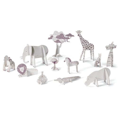 Coffret Créatif Sable Animaux Savane - 2 Tableaux à Créer, Dès 7 Ans, Activité Manuelle Enfant - 2