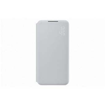 Etui Folio Smart LED View pour Samsung Galaxy S22+ Gris clair