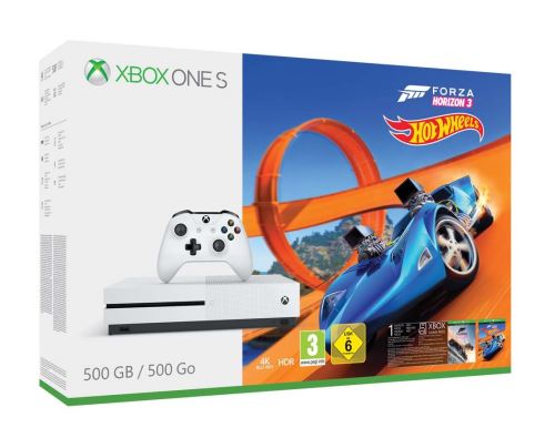 Microsoft Xbox One S - Forza Horizon 3 Hot Wheels Bundle - console de jeux - 4K - HDR - 500 Go HDD - blanc